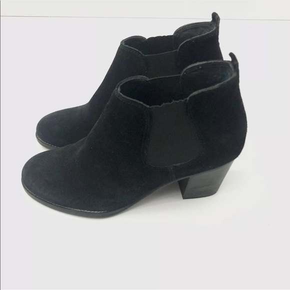 Paul Green Black Suede Ankle Bootie Boots 6.5 US - Picture 5 of 12